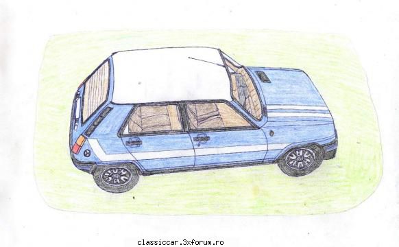 cinquelle renault 1984 exterior arata cam asa, albastru gordini alb: Admin