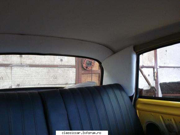 citroen -ds -taxi habitaclu, plafon, custode noi acoperite material identic cel dacii, culoare alb