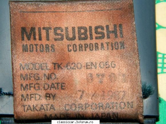 restaurare pajero mk1 mea este din 1988 facut japonia. atasez poza eticheta centura (am vazut pajero